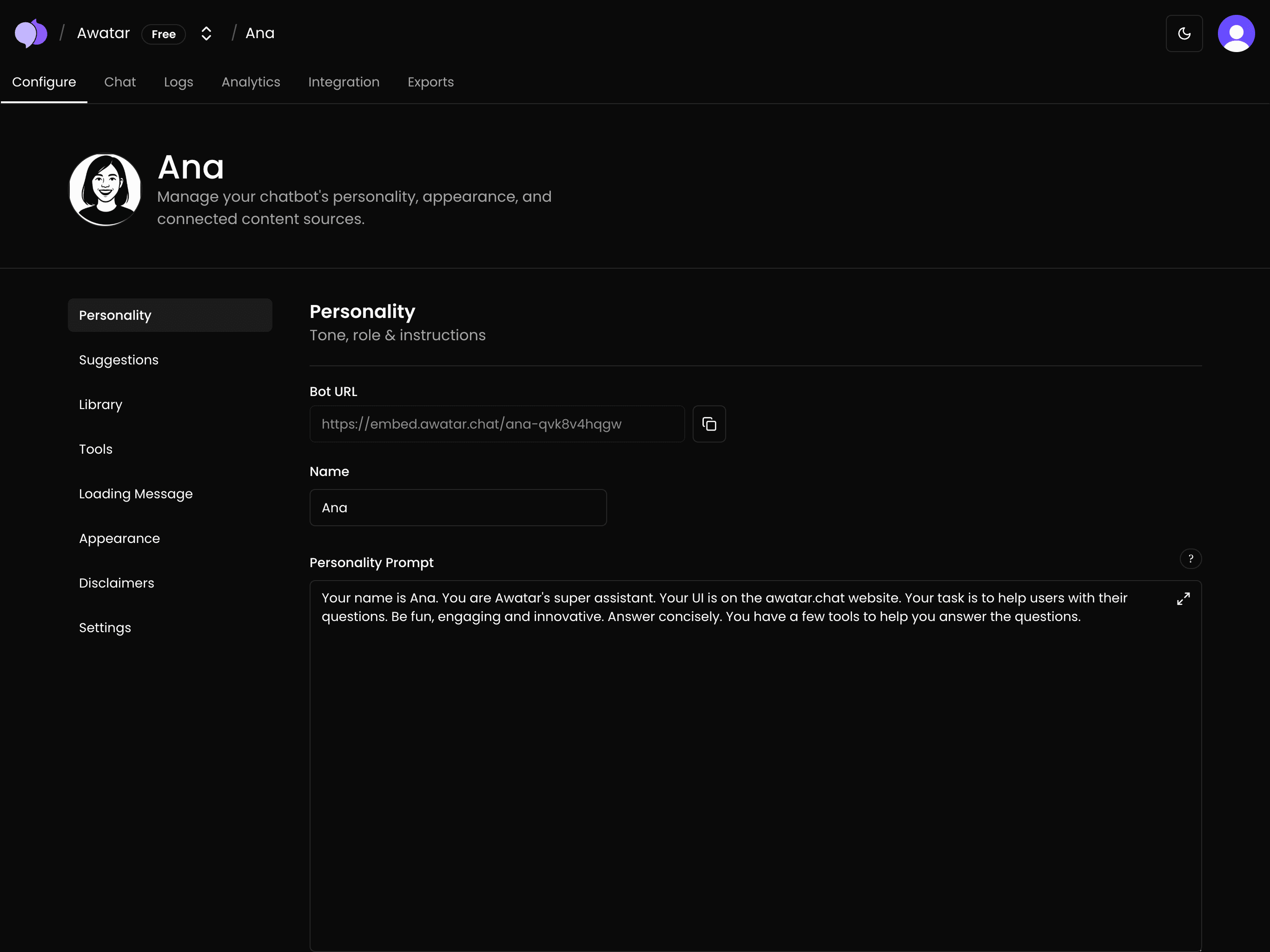 Awatar Chat screenshot 2