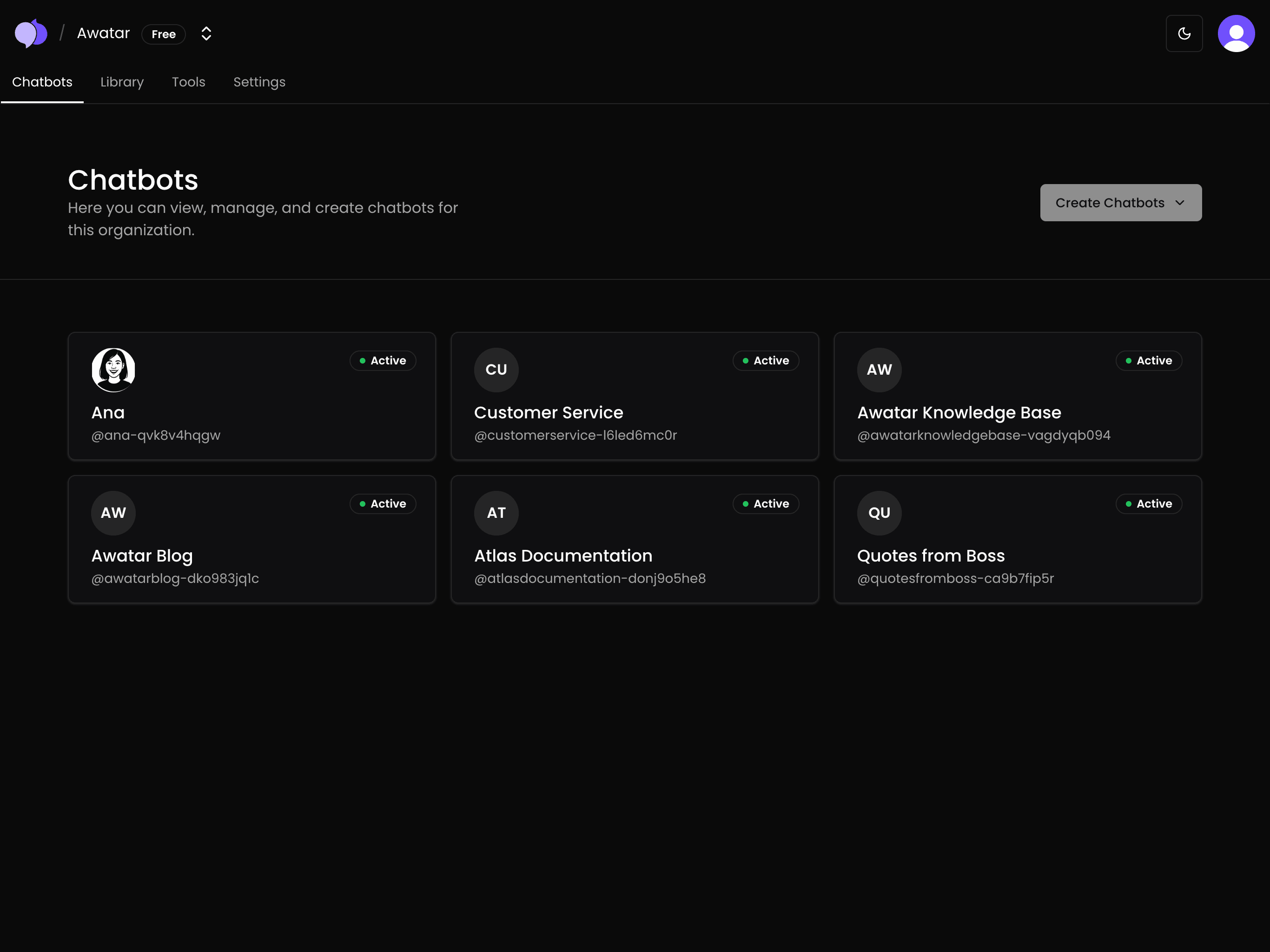 Awatar Chat screenshot 1